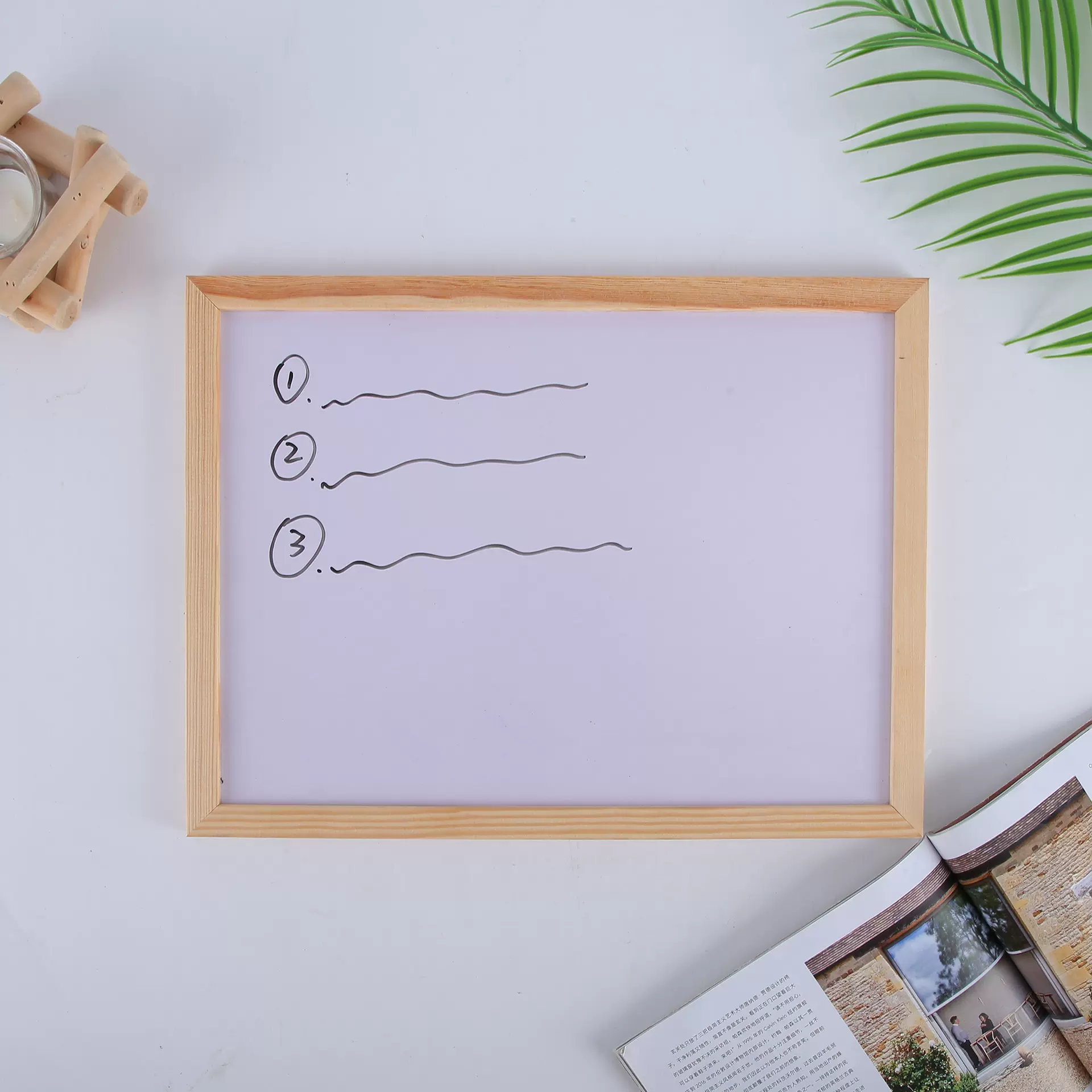 跨境实木边框白板家用办公留言写字记事板易写易擦黑板厂家批发