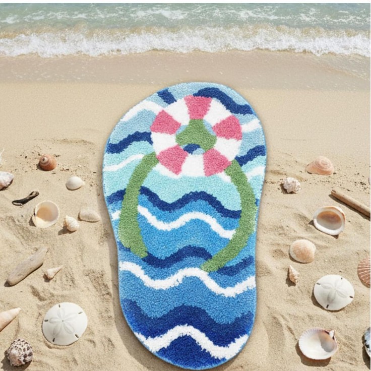 Cross-border cartoon animal-shaped faux cashmere floor mat for bathroom, water-absorbent, non-slip, cooling foot mat, entrance door mat