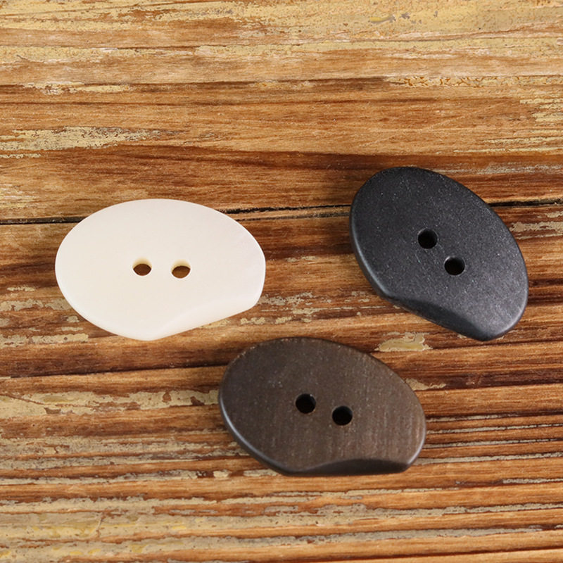 Spring and Summer New Style Black Coffee Color Asymmetrical Resin Button Notch Gradient Imitation Shell Men's Jacket Jacket Buttons