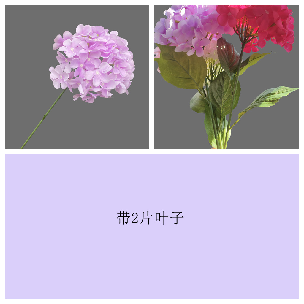 연한 보라색 잎이 있는 72개 조각