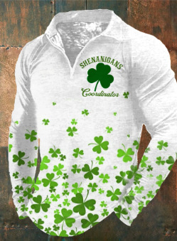 Camiseta de manga larga de estilo retro americano con estampado digital para hombre otoño nueva camisa POLO con cremallera MB14