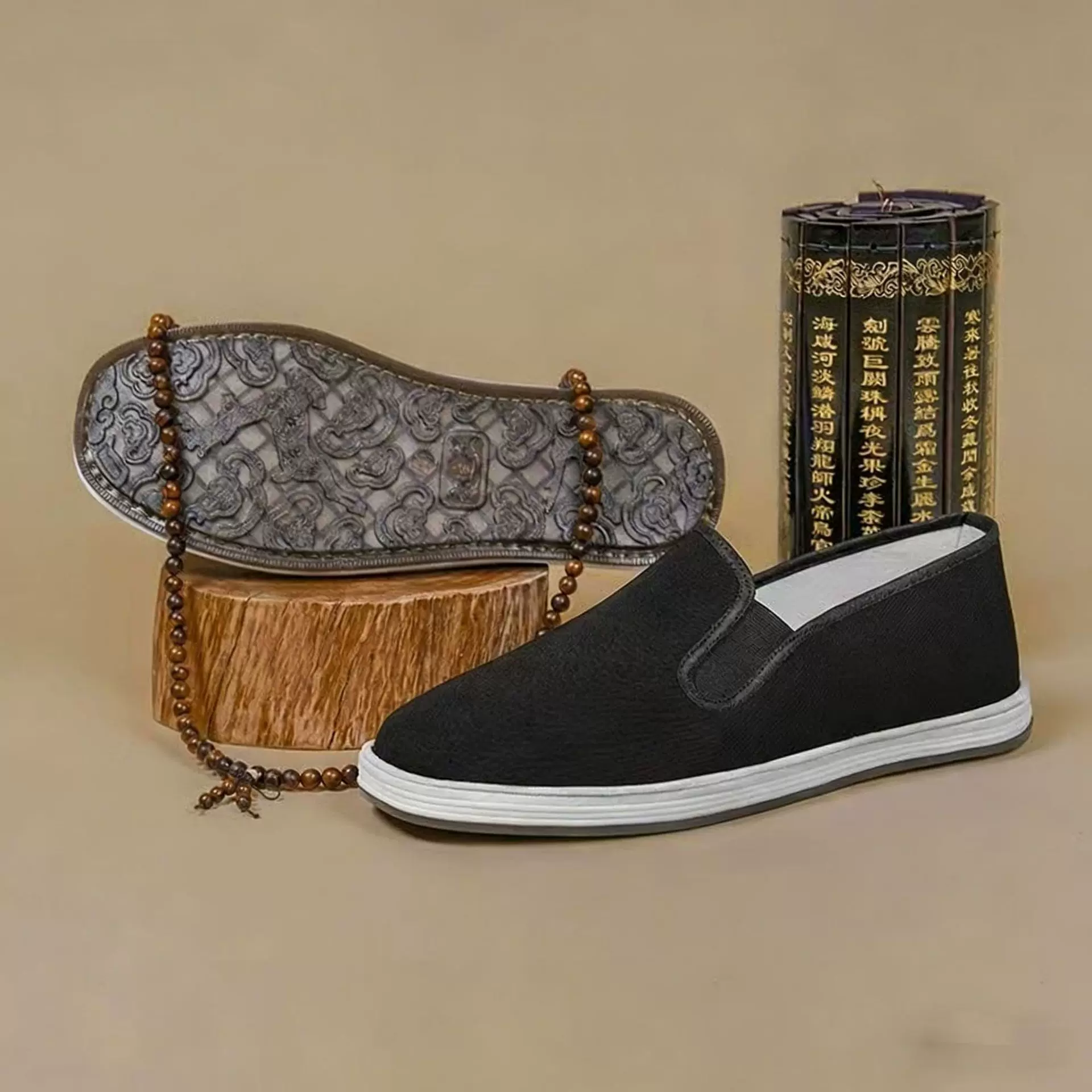 意迪森同款纯手工布鞋爸爸司机鞋透明灰工作防水布鞋男女款布鞋