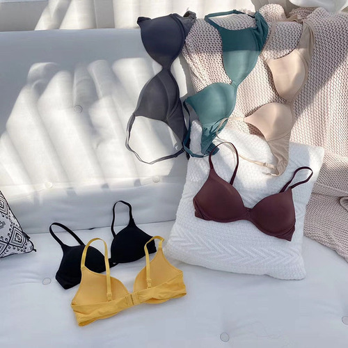 Japanese minimalist one-piece smooth surface thin cup large bust shows small bust underwear Kiyonoshita no underwire bra