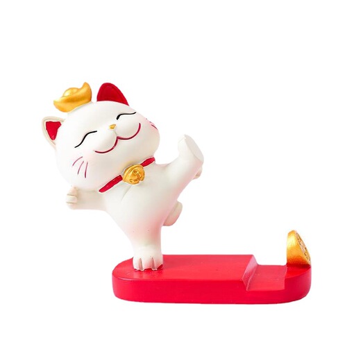 New cute cat step by step to support your mobile phone holder creative resin ornament holder factory direct sale