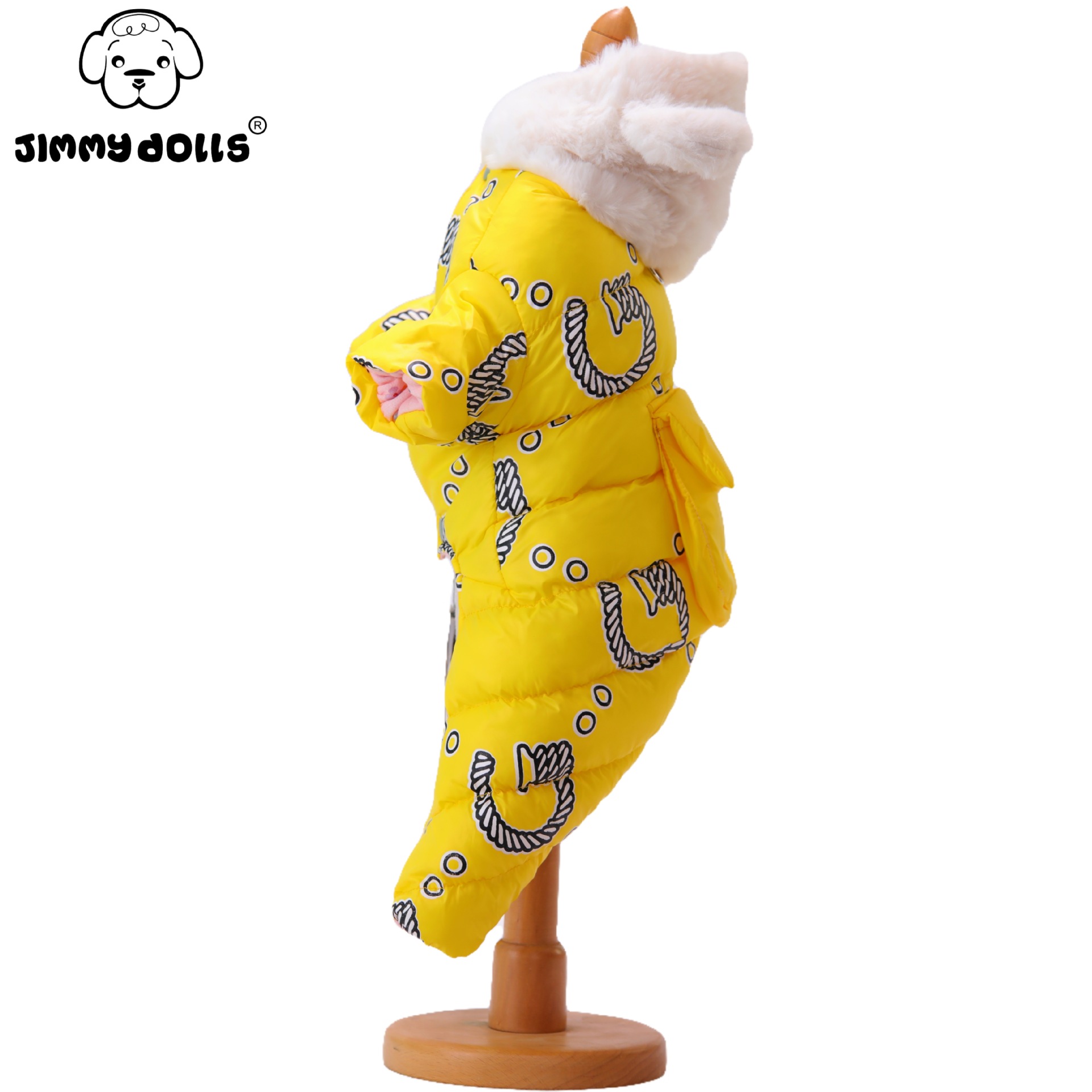 Pet Clothing Dog Winter Thick Warm Down Jacket Teddy Bichon Small Dog Traction Buckle Cotton Cotton_voghion.com