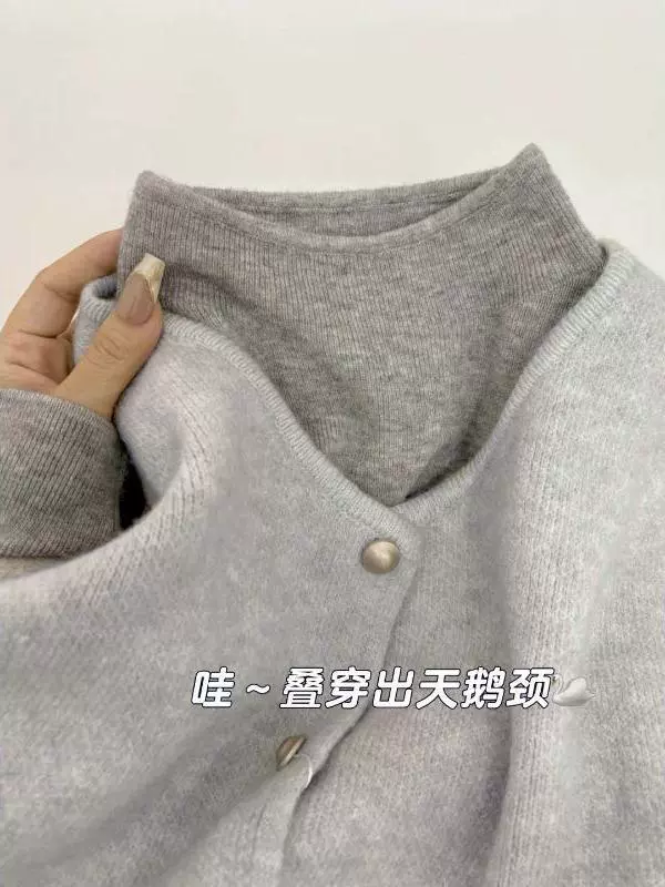 Вязаный базовый свитер, комфортный для тела, one size, мягкий повседневный слой