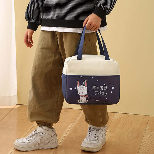 Lunch box bag Japanese-style handbag for work thickened large-capacity aluminum foil thermal insulation bag simple rice bag thermal insulation lunch bag