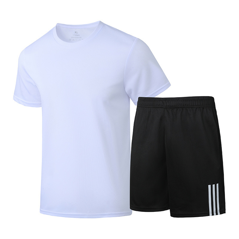 Cross-Border Summer New Style Set: Men's Short-Sleeved T-Shirt, Casual Sports Student Shorts, and a Complete Outfit