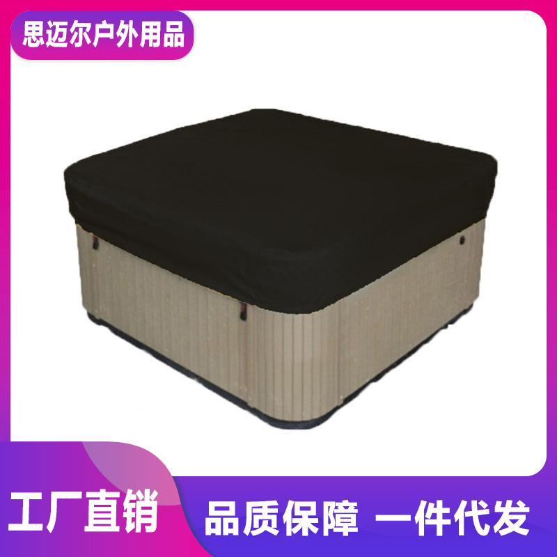 Cubierta para bañera de tela Oxford para exteriores, cubierta antipolvo para piscina o bañera de patio, cubierta doméstica anticaídas de hojas, impermeable y duradera