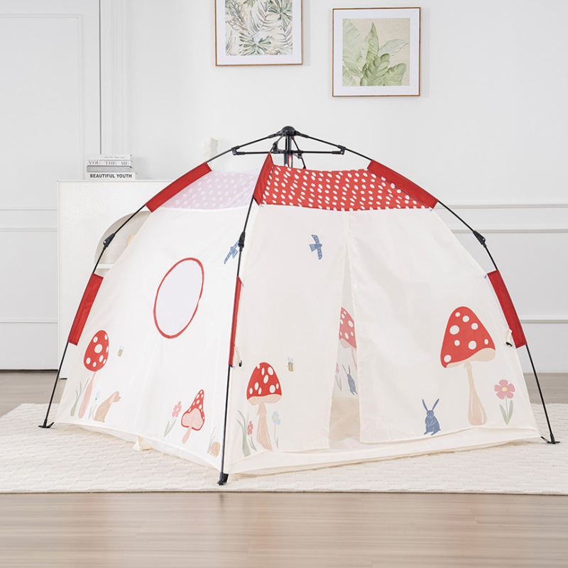 Mushroom Garden Quick-Open Children's Tent, Easy to Carry, Quick Folding, Parent-Child Outing, Outdoor Camping, Picnic, Game