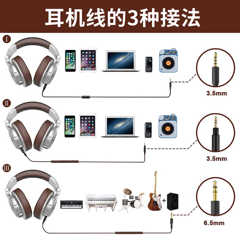 OneOdio auriculares con cable DJ disco Monitor de karaoke auriculares con micrófono mezclador estudio auricular de la computadora