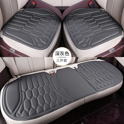 Silk Three-Piece Set of Seat Cushions, Seat cushion, seat cover - dark-gray-three-piece-suit