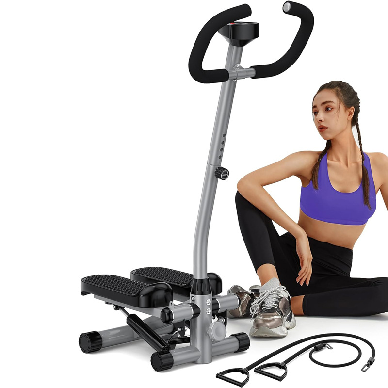 Cross-Border Indoor Fitness Stepper, Multi-Functional Waist Slimming and Leg Slimming, In-Situ Fitness Equipment, Silent Handrail Climbing Machine