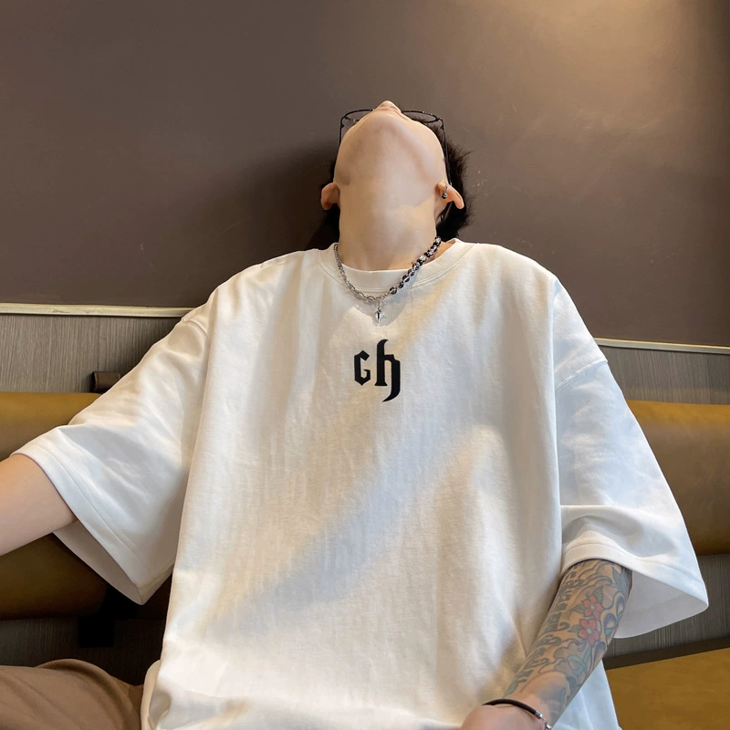 Пена печать! Мужская футболка с короткими рукавами из плотного хлопка 230 г XT416-P25