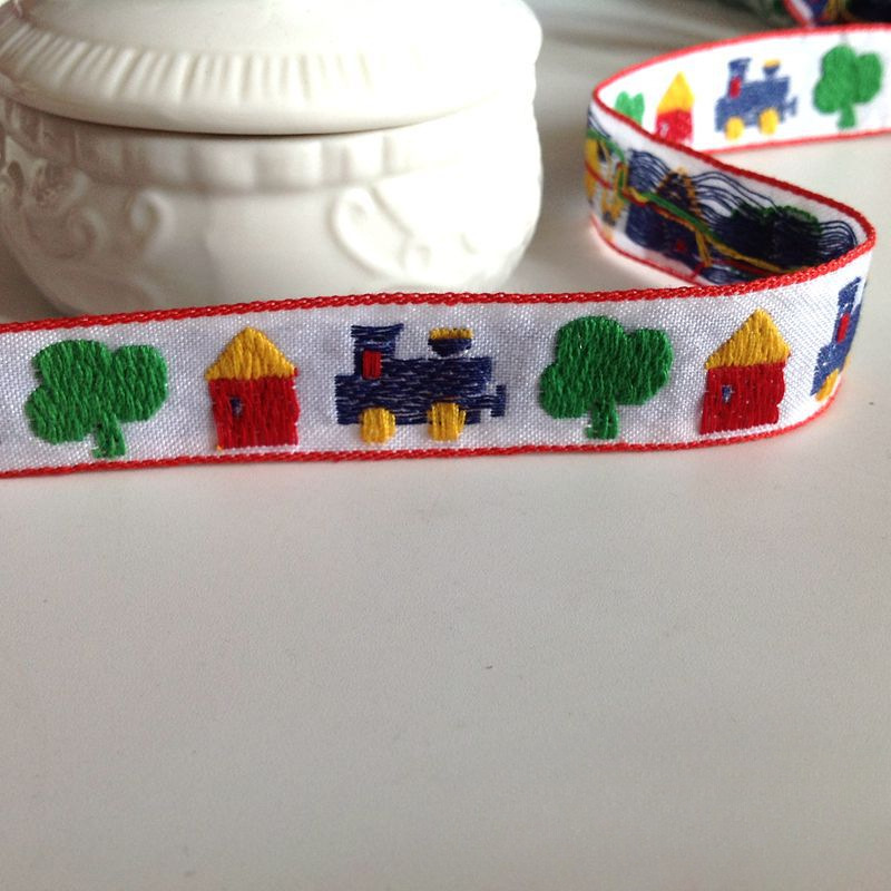 Accesorios hechos a mano cinta zakka algodón lindo dibujos animados bordado de frutas encaje tela tela tocado ropa de bebé