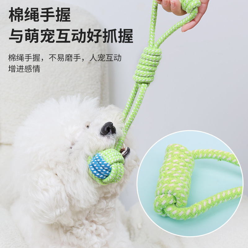 Mascotas suministros para mascotas juguete cuerda perro mordedura-resistente cuerda algodón cuerda juguete perro molar mordedura-resistente cuerda nudo bola