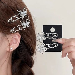 液体甘くてクールなスタイルのカモノハシクリップキャッツアイ蝶ヘアピン女性の前髪サイドクリップ韓国ヘアピンクールなヘアアクセサリー