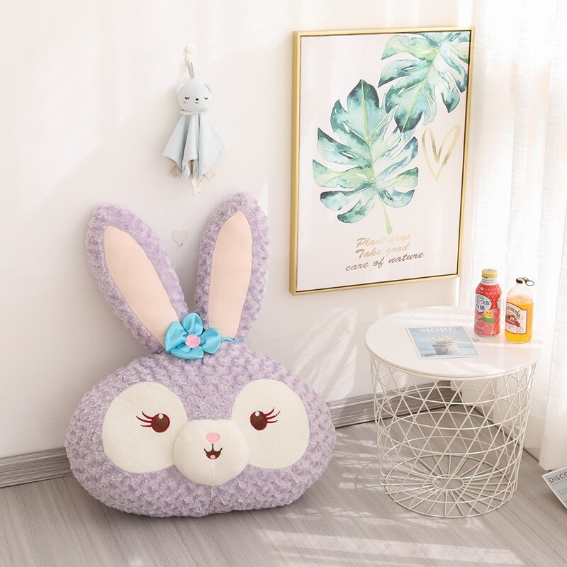紫色兔子抱枕毯子毛绒玩具公仔玩偶靠垫装饰