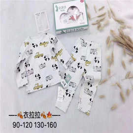 叮当叮品牌折扣男女童舒绒套装保暖套家居服尾货批发一手货源