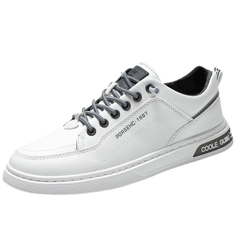 Men’s Casual Trainers Breathable White Slip-on Shoes For Spring_voghion.com