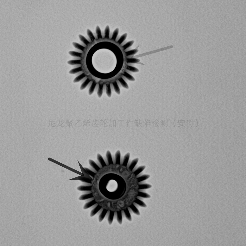 尼龙聚乙烯齿轮加工件缺陷1