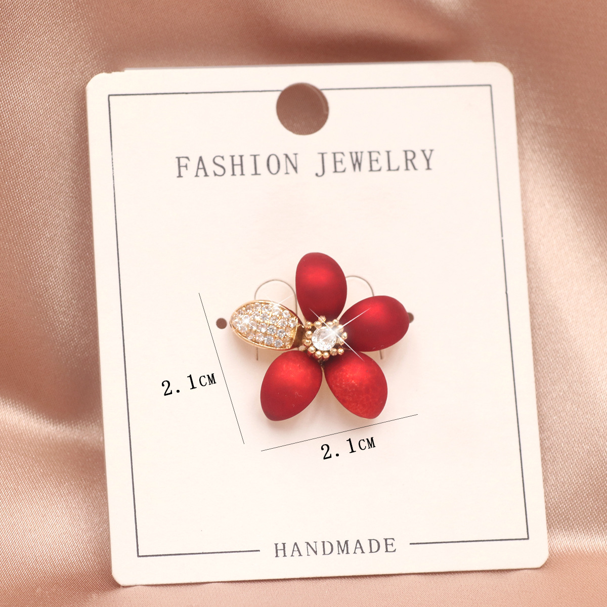 Red Anti-exposure Brooch For Women - Elegant Shirt Collar Pin_voghion.com