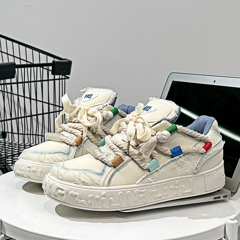 2025 Men's Shoes Sneakers Dreadlock Bread Design Sneakers Plaid Casual Wear-Resistant Easiest for Match Trendy Multi-Color Wholesale 2025 Men's Shoes Sneakers Dreadlock Bread Design Sneakers Plaid Casual Wear-Resistant Easiest for Match Trendy Multi-Color Wholesale