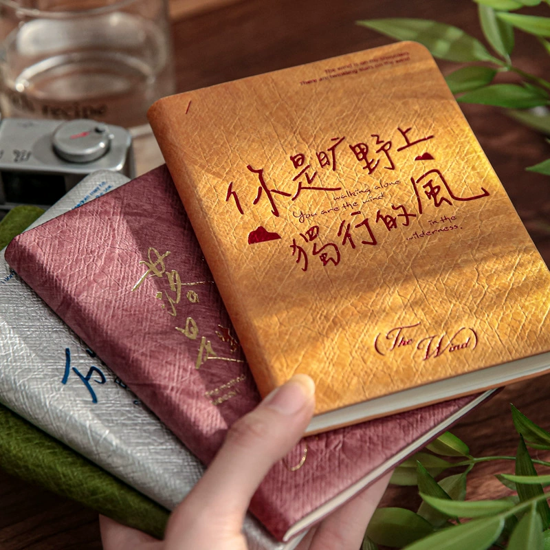纸先生 A6 hardcover книга, Серия Years Silent, оригинальная позолоченная каллиграфия и текст учебные заметки в твёрдом переплете