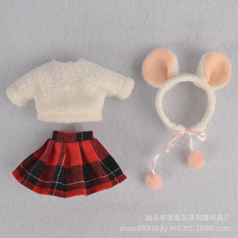 16cm Doll Christmas Series Set BJD Mini Baby Clothes Replacement Girl Dressup Toys Support DZ
