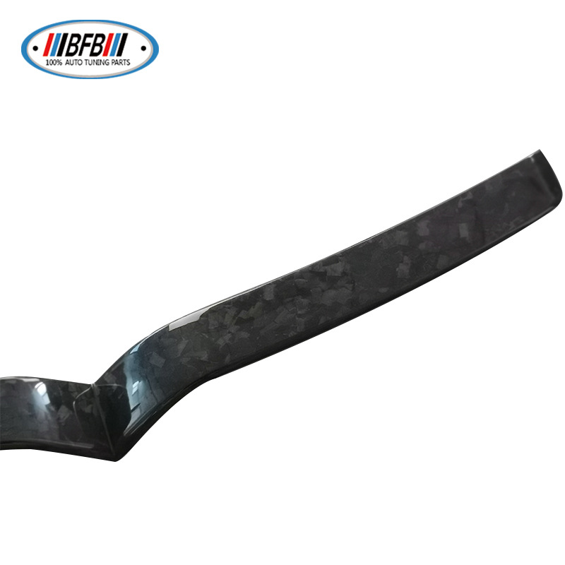 100% Real Carbon Fiber Forged Front Lip Mesh Trim Frame for 14-21 Tesla Model S - Glossy Mesh Grille Strip