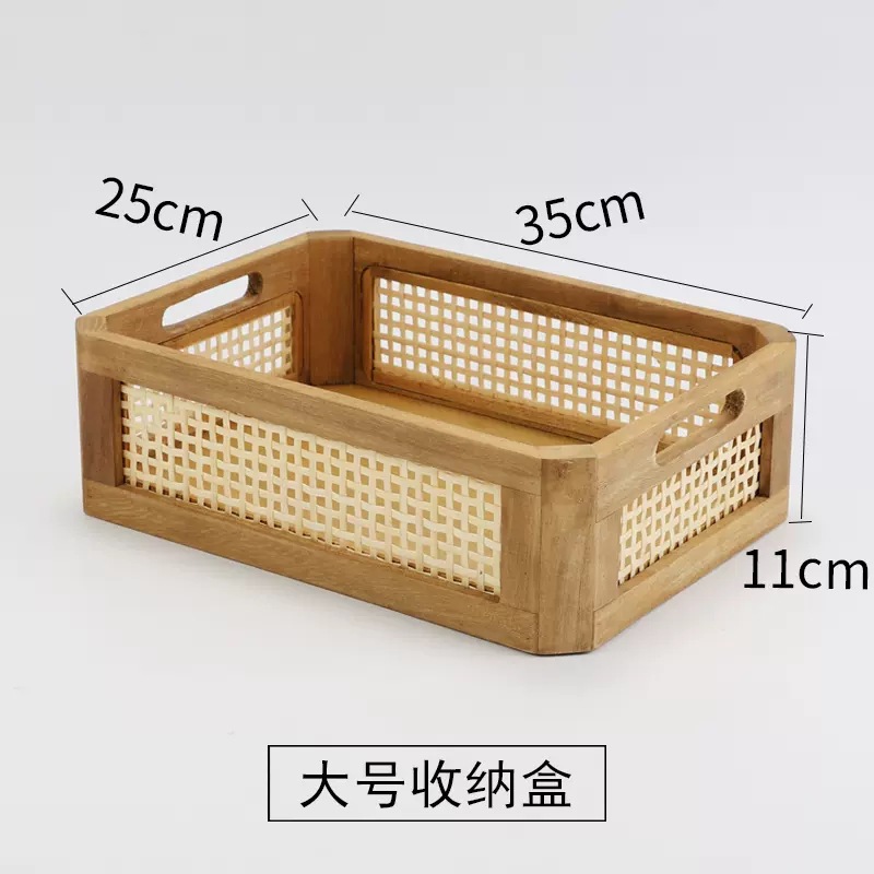 Canasta de escritorio de nuez transfronteriza sala de estar caja de almacenamiento de libros cajón de madera sólida oficina caja de madera