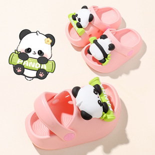 Baby Panda Slippers 1-5 Years Old Cute Cartoon EVA Soft Sole Children's Slippers Cute Kindergarten Sandals