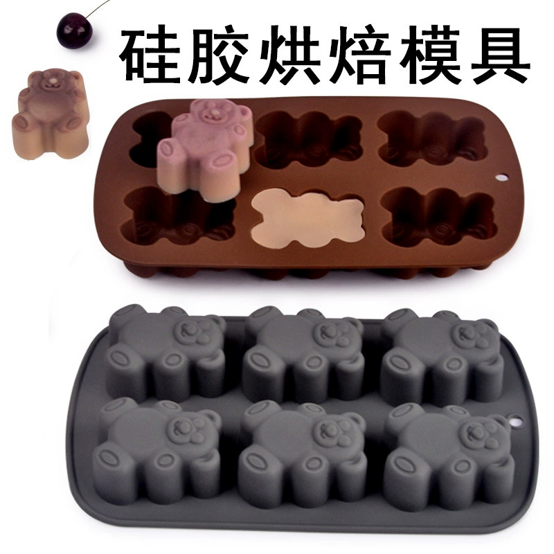 Силиконовая мультяшная медвежья форма желе чаша торт пудинг мусс молочная морозная форма