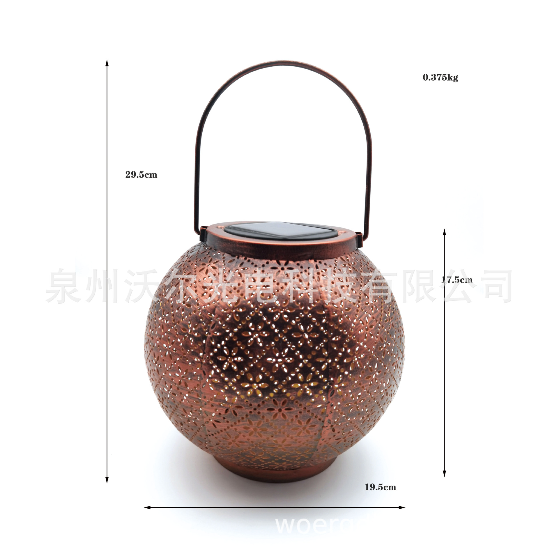 亚马逊热销LED 圆球镂空太阳能灯庭院装饰景观灯草坪灯挂树灯IP65