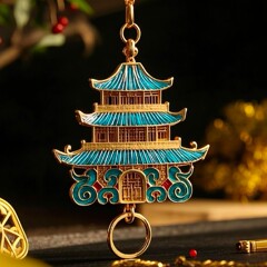 高档金属钥匙扣旅游国潮文创卡通景区学校公司LOGO挂饰纪念品定制