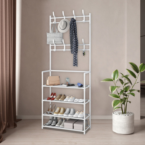 Shoe and hat rack combination, clothes rack, coat rack, multi-layer shoe rack assembly, simple modern dormitory foyer rack