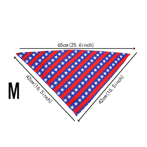 Cross-border pet triangle scarf mouth towel USA Independence Day dog flag mouth towel bib pet supplies wholesale