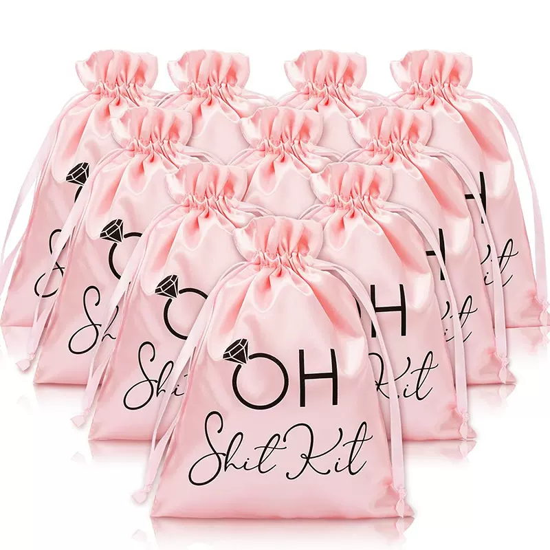 跨境色丁束口袋多色印刷色丁布袋拉绳收纳袋珠宝饰品袋礼品包装袋