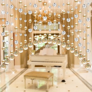 Crystal Curtain Bead Curtain Door Curtain Bathroom Decorative Curtain Entrance Aisle Curved Living Room Bedroom Partition Style
