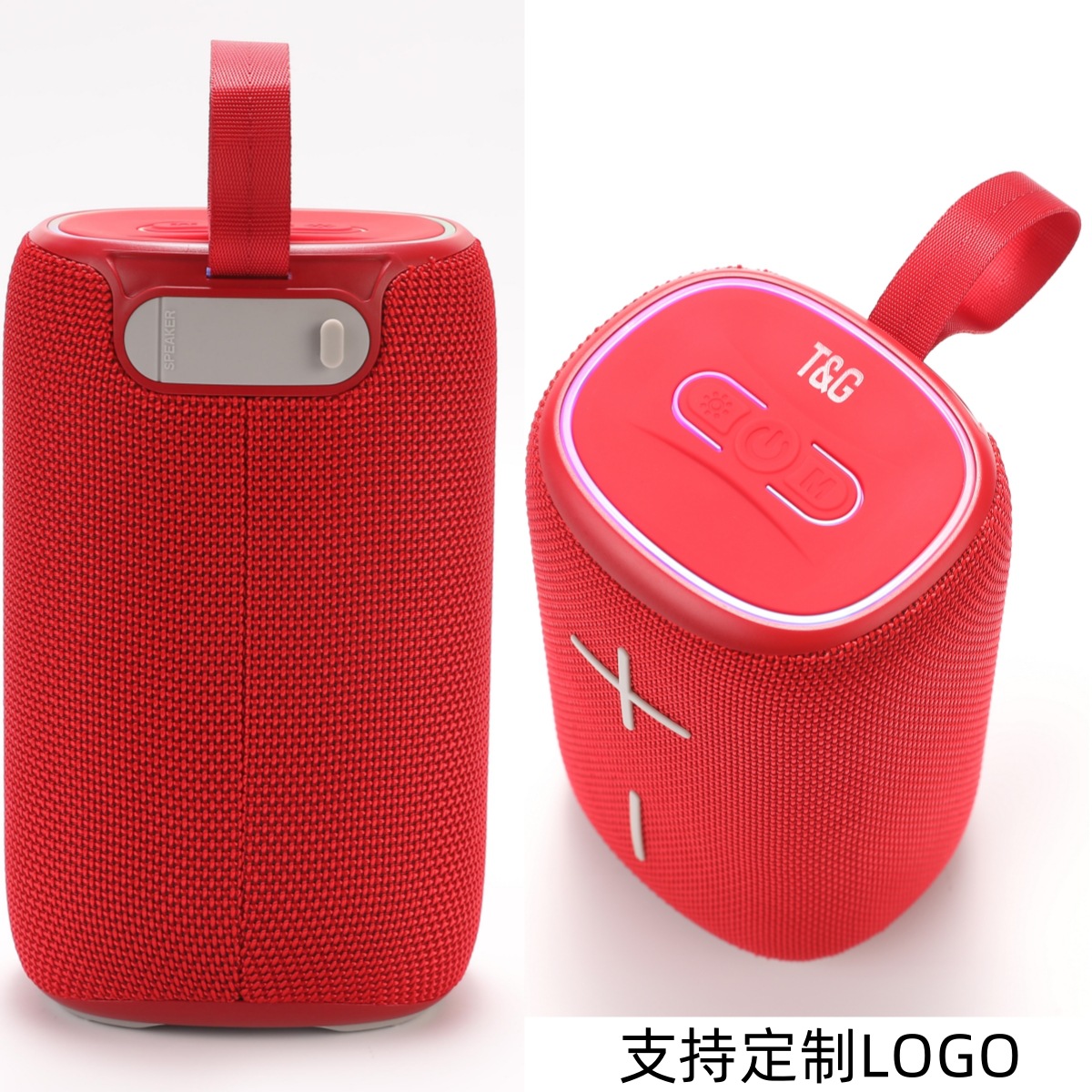 El nuevo subwoofer de audio Bluetooth TG464, atmósfera, tarjeta led, altavoz pequeño portátil, altavoz Bluetooth de cañón de acero