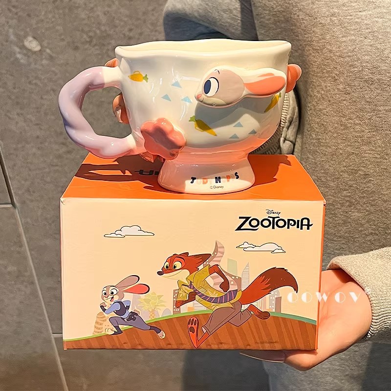 Mad Animal City Judy cerámica copas de copas de agua copas de copas de copas de copas de regalo de cumpleaños para el hogar
