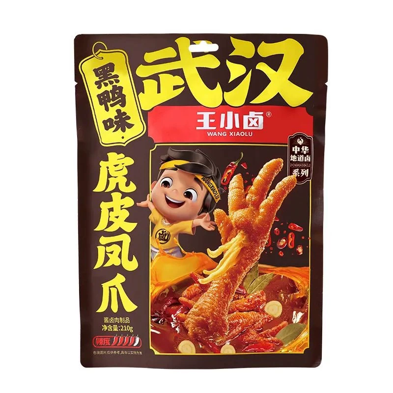 Куриные лапки Tiger skin от 王小卤 105 г, 210 г, мульти-вкус, знаменитость в интернете, закуска на ночь, закуска для хотпота, оптовые закуски
