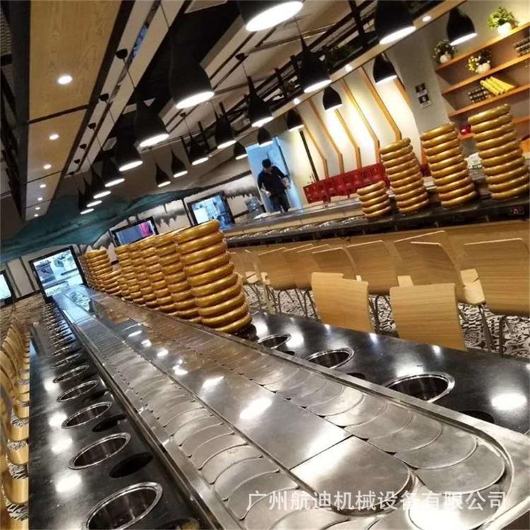 厂家输送带转转小火锅餐桌设备   一体火锅设备 自助小火锅设备