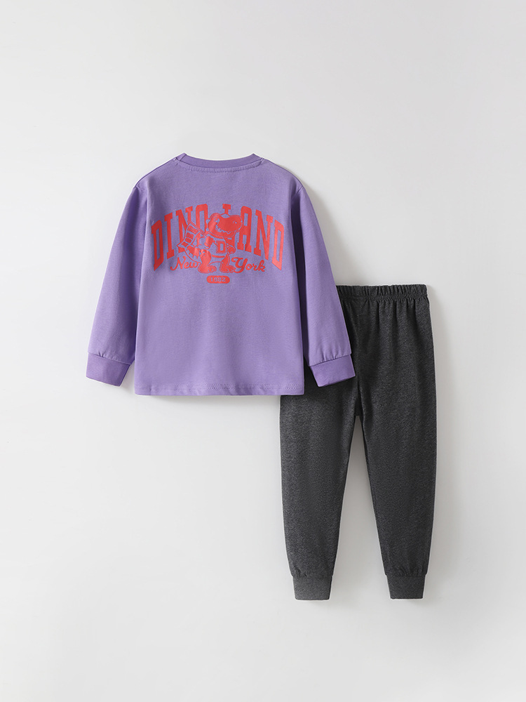 Malwee transfronterizo ropa de hogar para niños otoño y invierno nuevo estilo europeo y americano para niños guapo cuello redondo manga larga ropa infantil