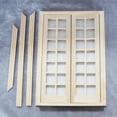 1:12 Scale Dollhouse Furniture Miniature Decor Small Scene Doors and Windows Model 28 Grid Door Bisque