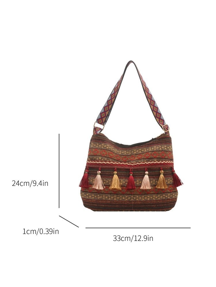 2026 nuevo bolso de hombro bordado bohemio bolso de hombro de gran capacidad