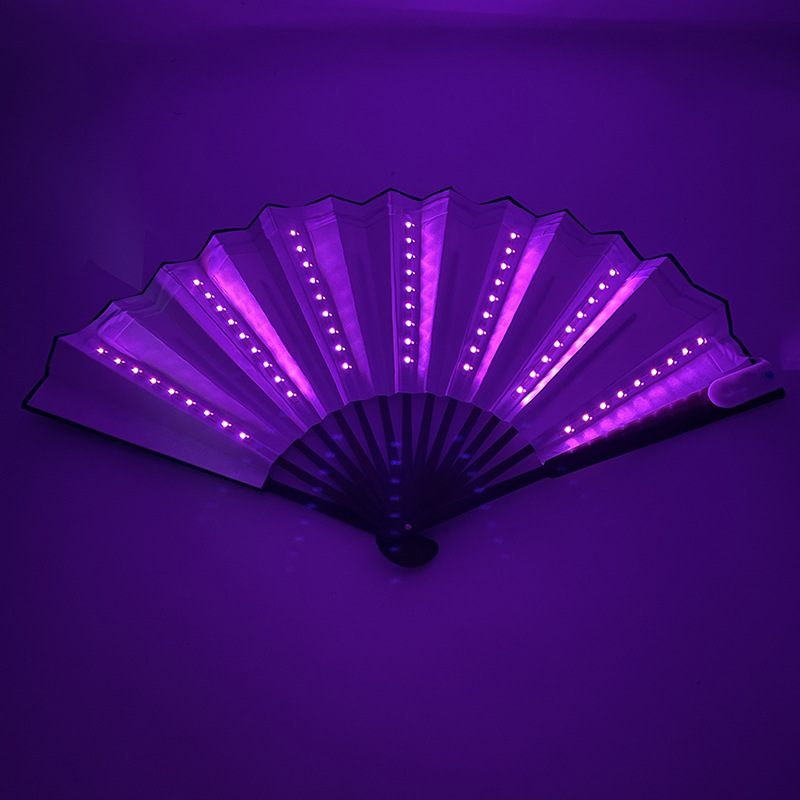 Rendimiento de la etapa atmósfera accesorios LED luminoso ventilador ktv bar discoteca disco ventilador plegable 6v LED color mágico ventilador