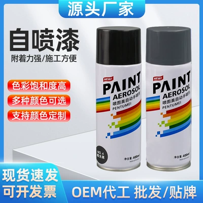 400ml Black Self-Painting Hand-Operated Automatic Car Metal Anti-Rust Wall Furniture Wood Waterproof Paint Wholesale
