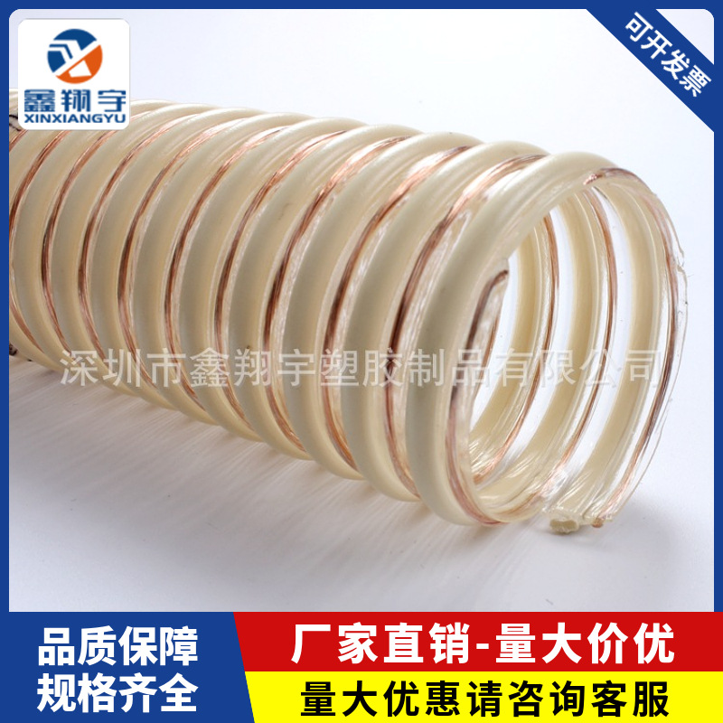 2寸51mm防静电吸尘管,带铜丝排静电导电食品卫生级pu耐磨软管高压