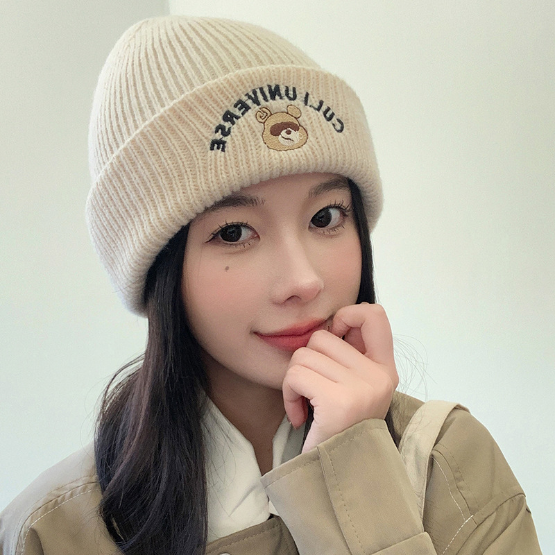 Women's Preppy Style Vacation Animal Letter Eaveless Wool Cap display picture 16